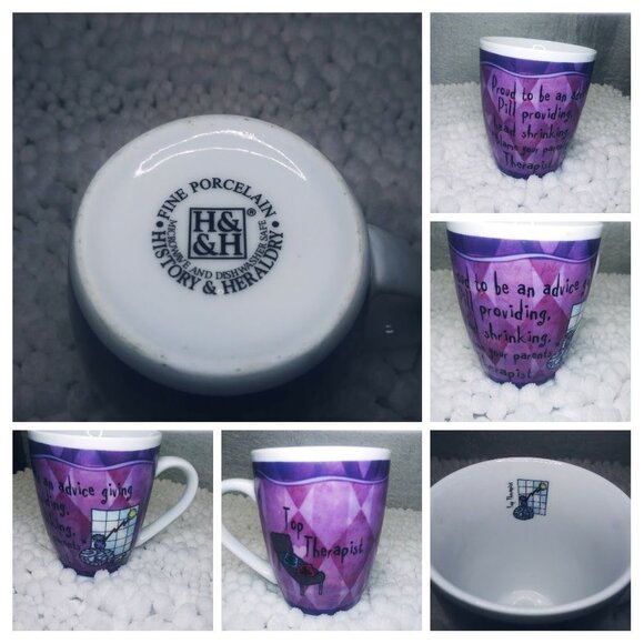 History & Heraldry Collectible Porcelain Top Therapist 10oz Mug - Picture 2 of 11